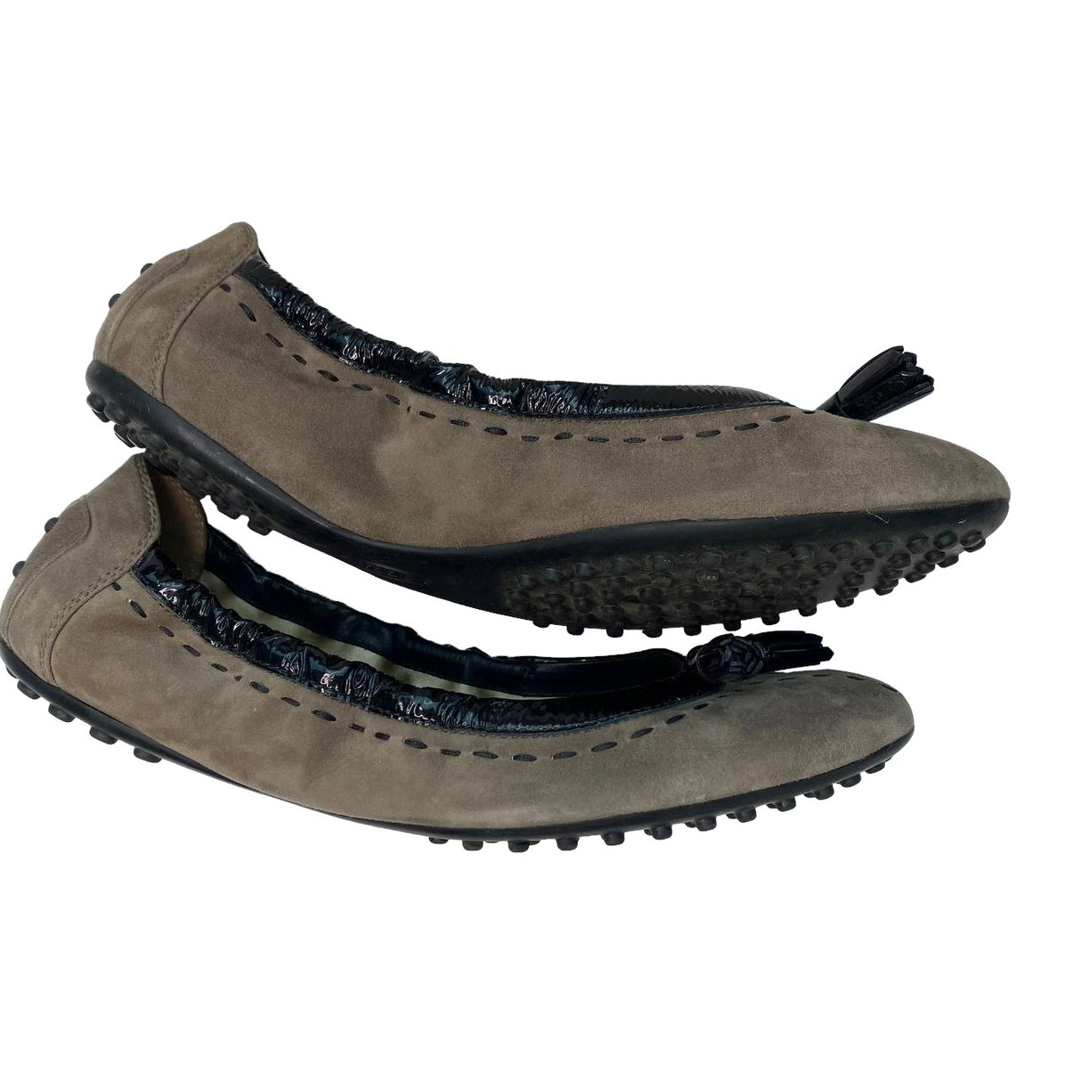 TOD'S Brown Flat Suede-ASecondChance-Lebanon