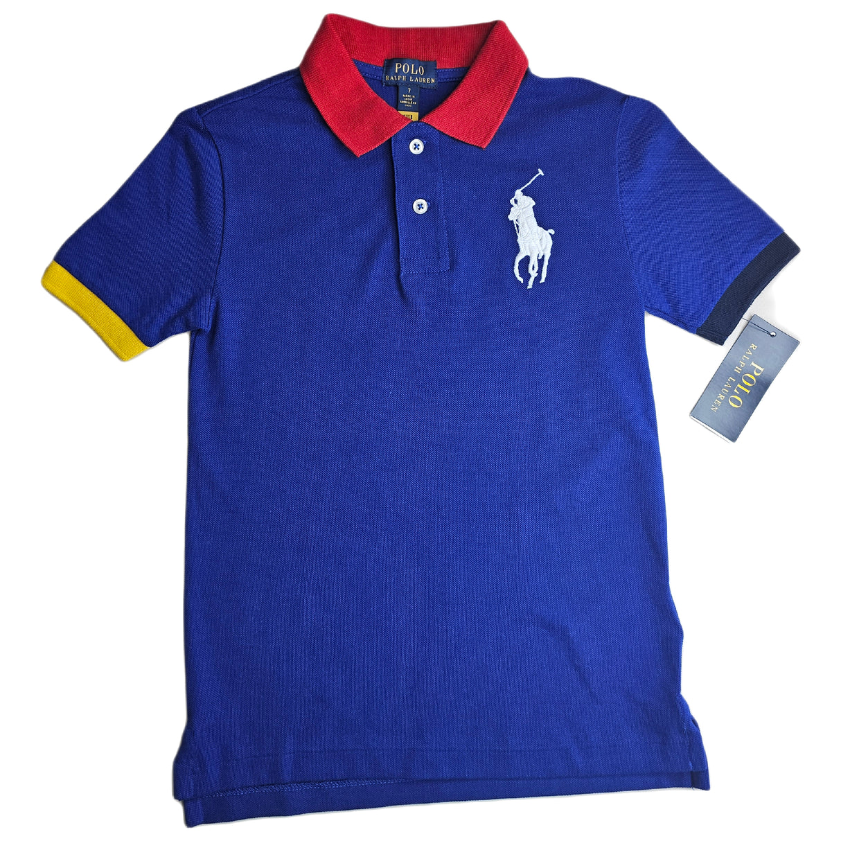 A Second Chance - Polo Ralph Lauren Blue Shirt 7 Kids - Delivery All Over Lebanon
