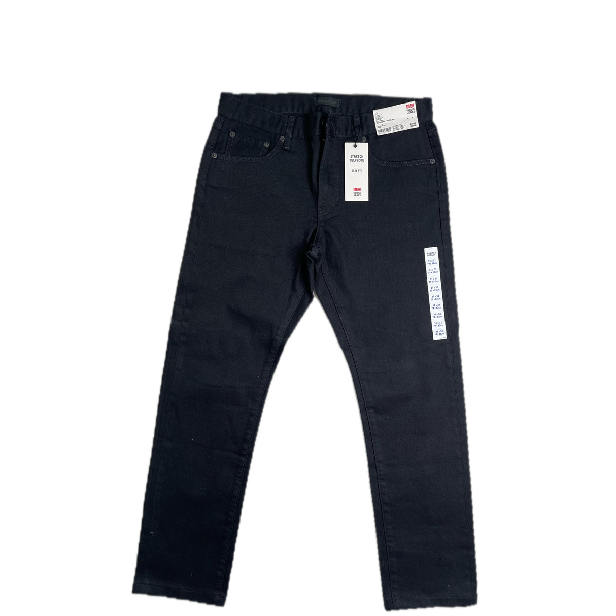 A Second Chance - Uniqlo Denim Slim Fit M Black Men - Delivery All Over Lebanon