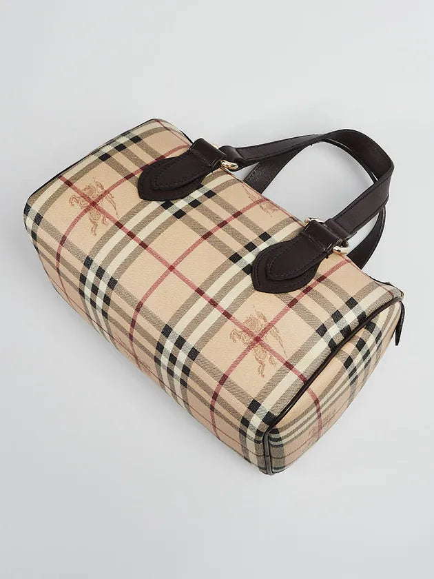 BURBERRY Haymarket Check Bowling Bag - Excellent Condition