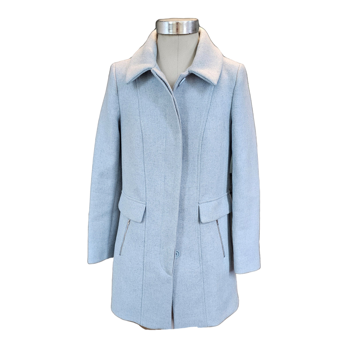 Coat with Removable Fur Collar