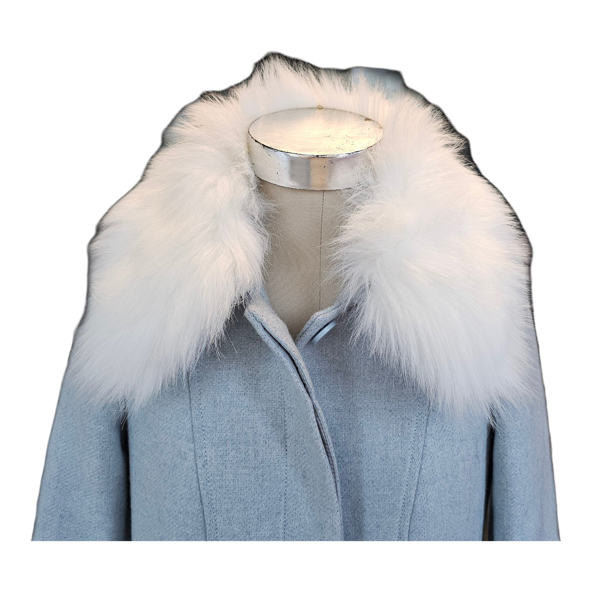Coat with Removable Fur Collar