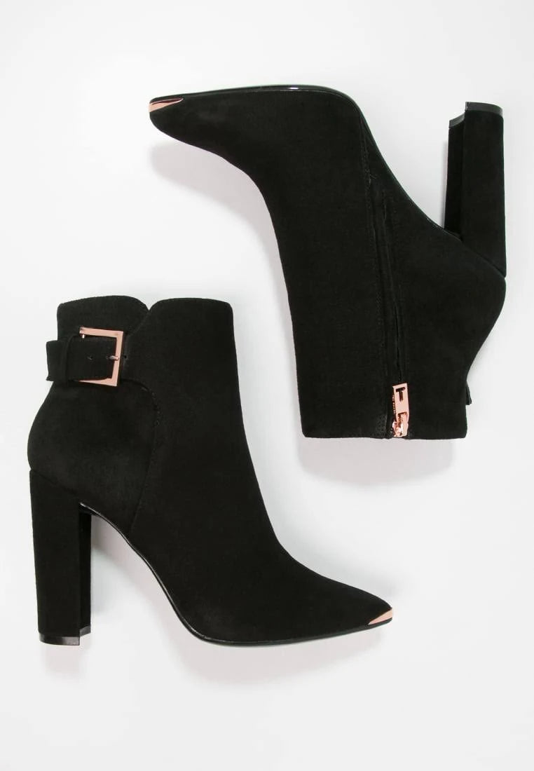 Suede Heeled Ankle Boots