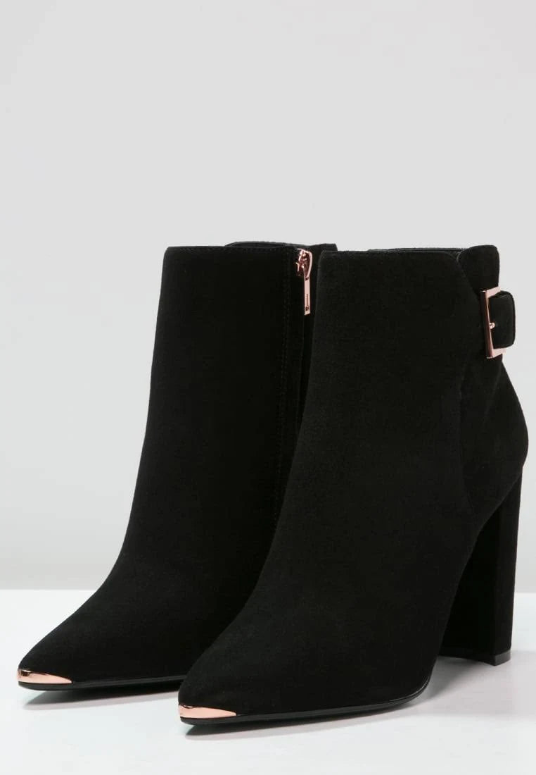 Suede Heeled Ankle Boots