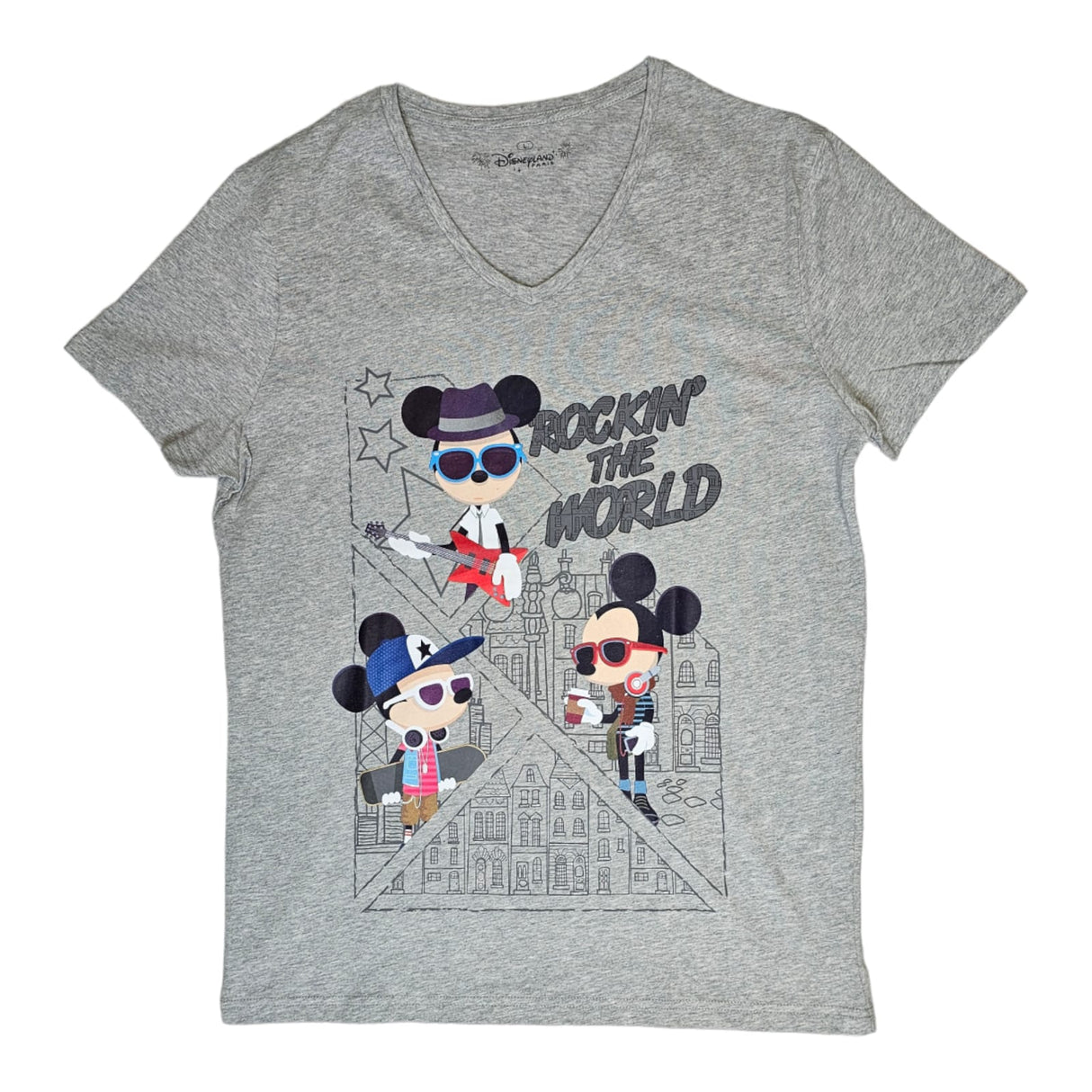 Short Sleeve Mickey Rocking the World Tshirt