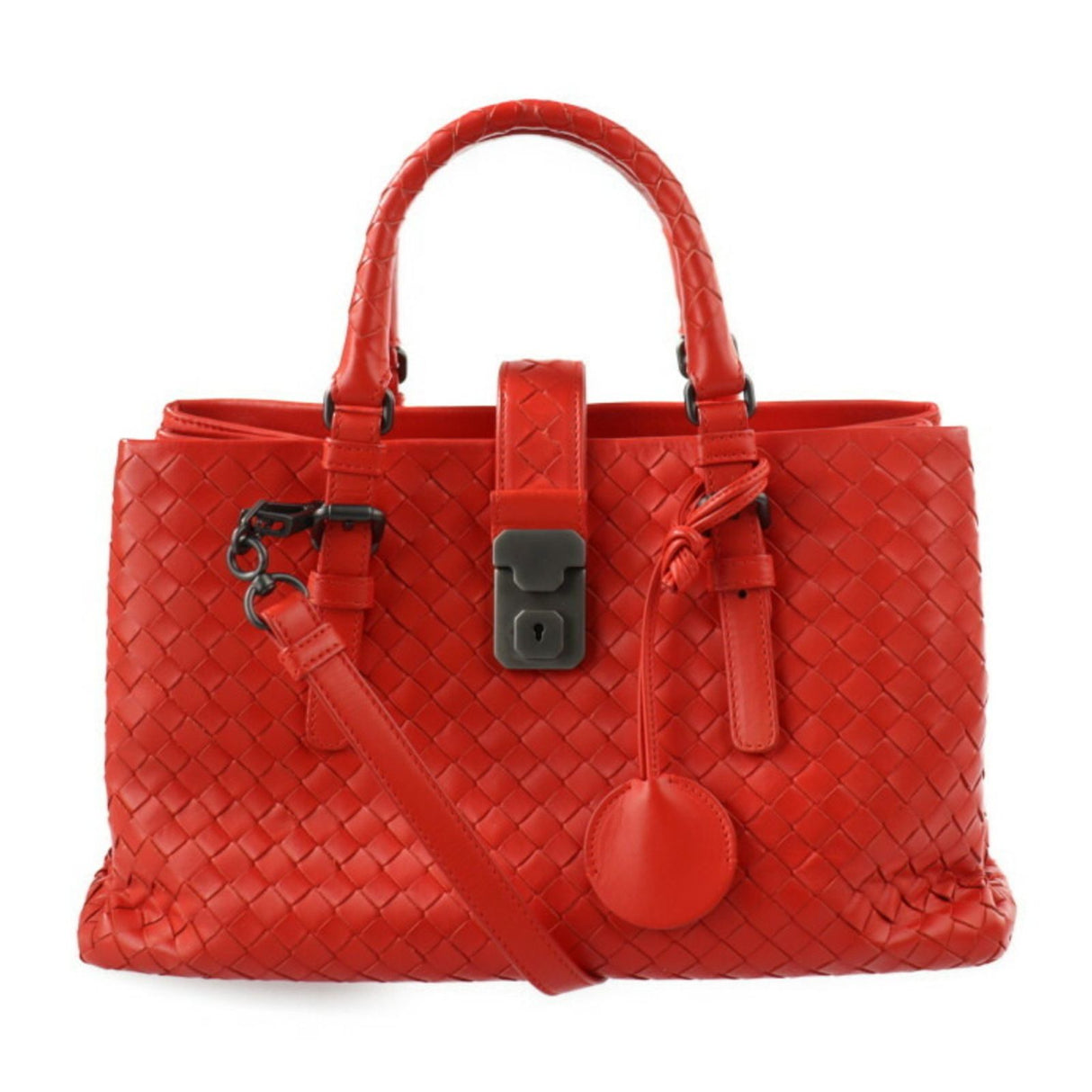 Bottega Veneta Red Small Intrecciato Roma