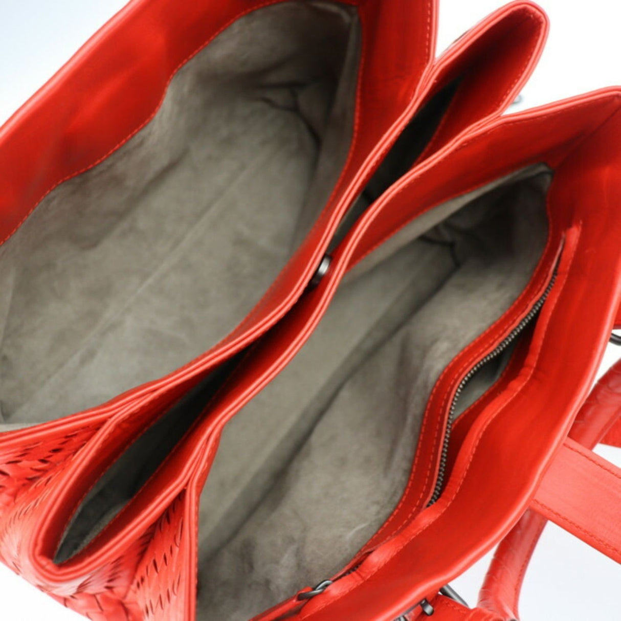 Bottega Veneta Red Small Intrecciato Roma