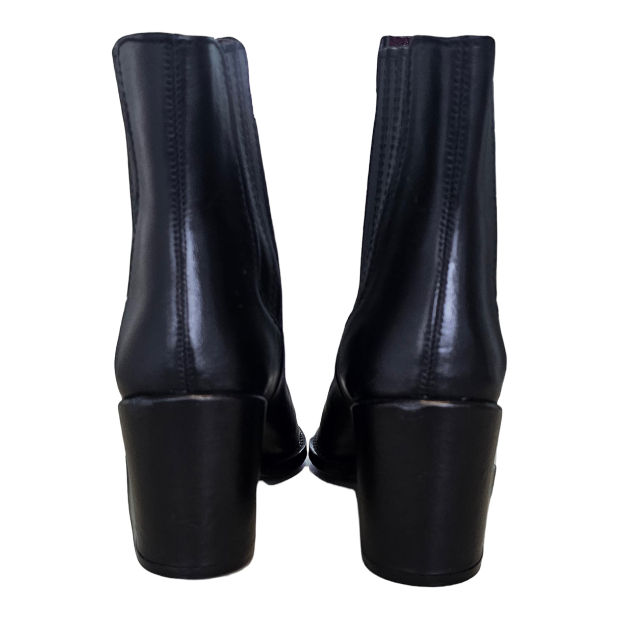 Leather Heeled Pull Ankle Boots