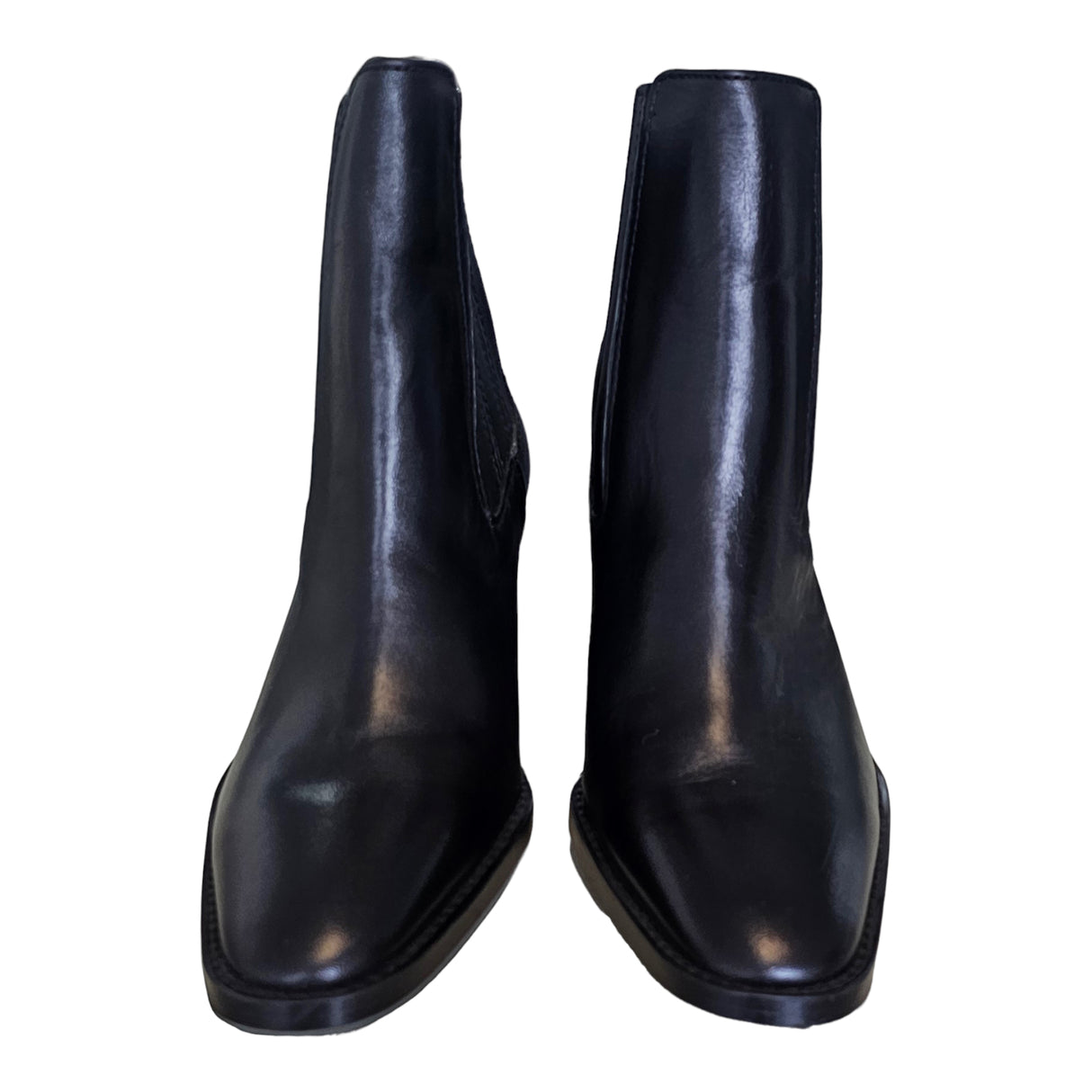 Leather Heeled Pull Ankle Boots