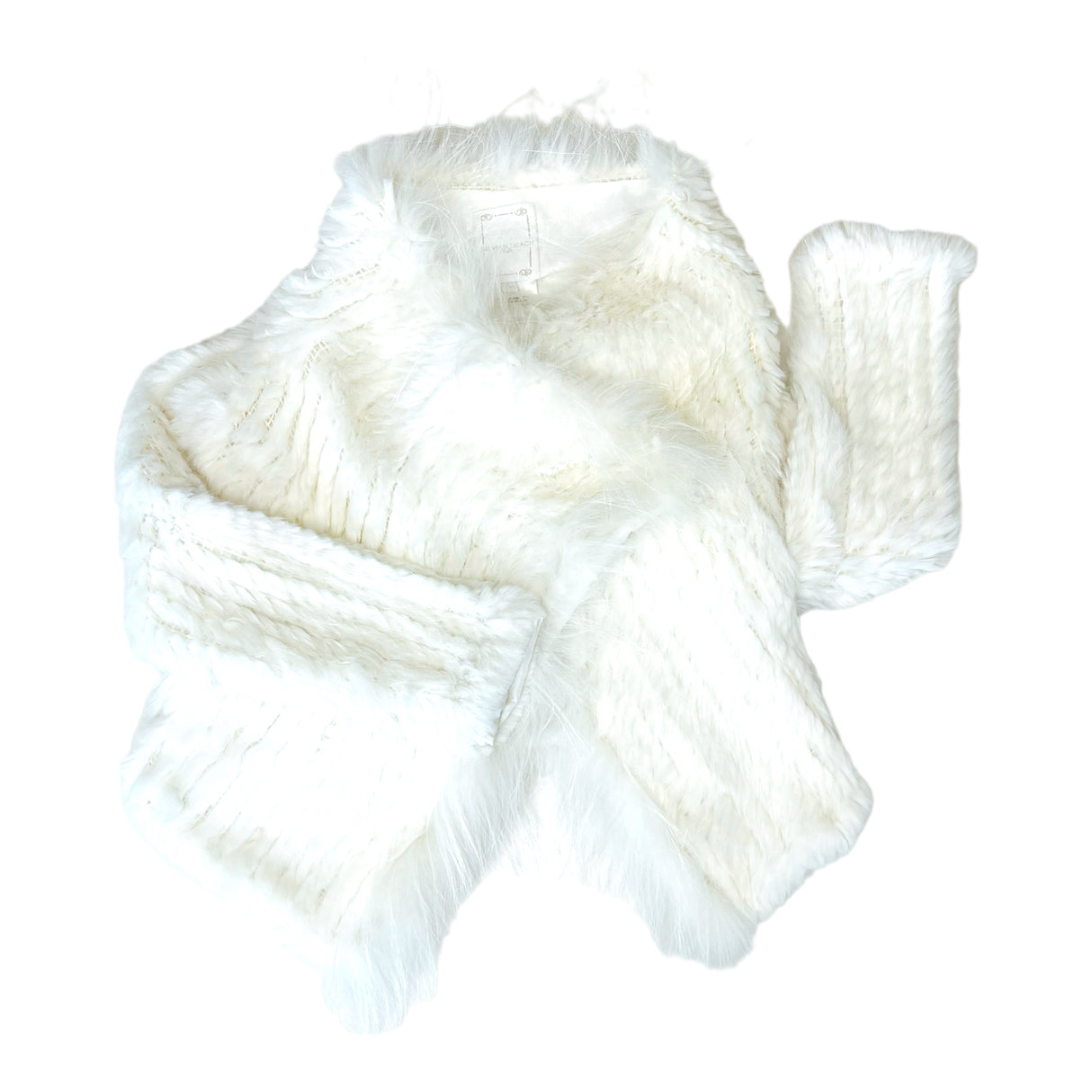 Silvian Heach White Faux Fur Jacket - Like New 8y | A Second Chance Thrift Store