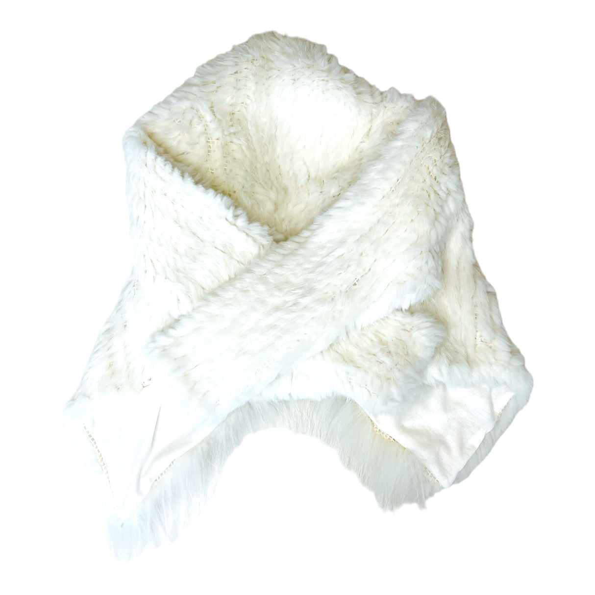 Silvian Heach White Faux Fur Jacket - Like New 8y | A Second Chance Thrift Store