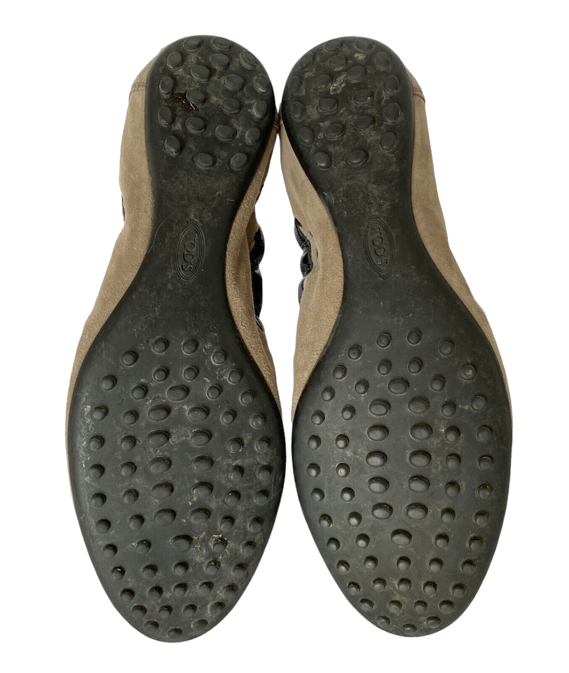 TOD'S Brown Flat Suede-ASecondChance-Lebanon