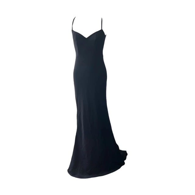 Brand-New La Femme Long Black Dress - Size S | With Tags | A Second Chance Thrift Store