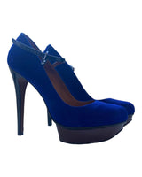 Schutz Chunky Blue Heels