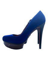 Schutz Chunky Blue Heels