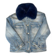 Denim Fleece Jacket from Monnalisa - Like New XS | A Second Chance Thrift Store